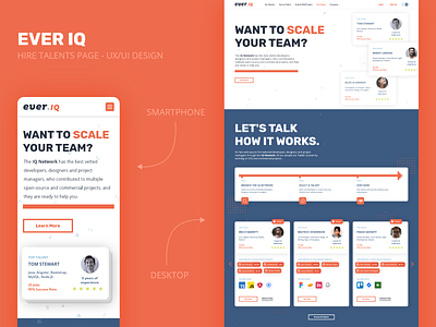 Ever IQ - UX/UI Design - Hire Talents Page design ui ui design uidesign