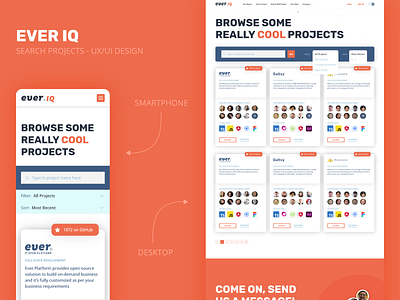 Ever IQ - UX/UI Design - Search Projects
