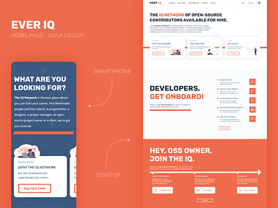 Ever IQ - UX/UI Design - Home Page design ui ui design uidesign