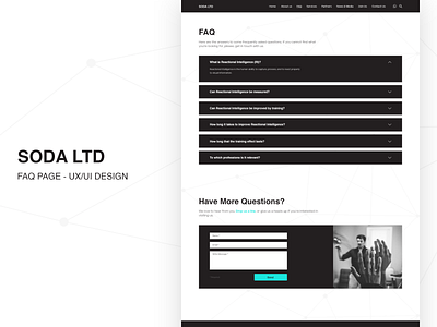SODA - UX/UI Design - FAQ Page ui ui design uidesign web design