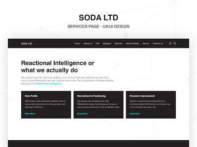 SODA - UX/UI Design - Services Page design ui ui design uidesign