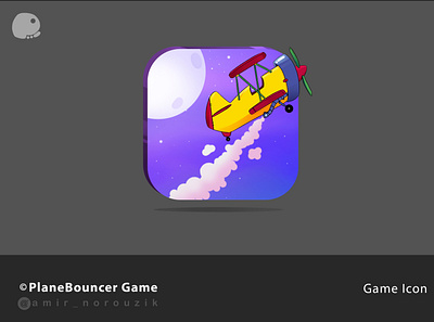 Plane Bouncer Game Icon 2d art flat design game art game artist game design game icon game ui illustraion