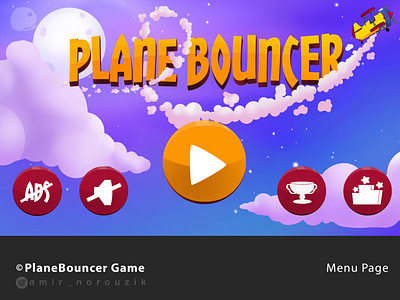 Plane Bouncer main menu page