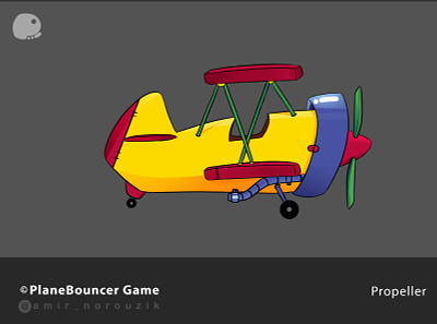 Plane Bouncer Propeller driven 2d art 2d game game art game assets game design object design