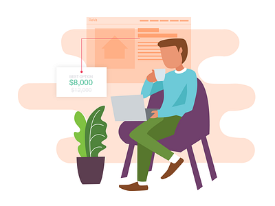 Home Buying Simplified-Illustration for ReVa agent ai assistant flat illustration ui ux web