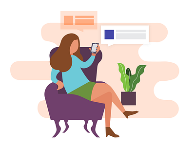 Always Connected - Illustration for ReVa agent ai assistant flat illustration ui ux web