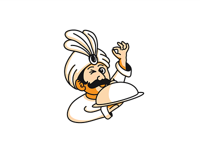 Indian chef chef food illustration indian logo