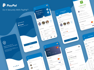 PayPal App Redesign Challenge app banking branding dashboard ui finance app money app paypal saving ui ui design ux ux design wallet