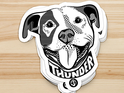 Pitbull Sticker Design dog graphic design pitbull sticker typography vector vectorart