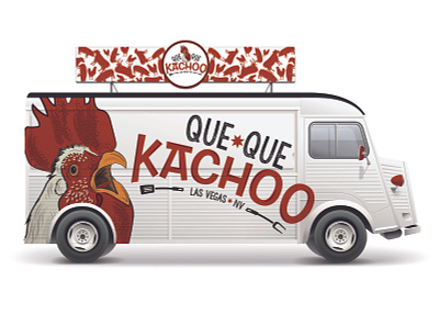 Que Que Kachoo BBQ Foodtruck bags bbq chicken food food illustration foodtruck graphicdesign tradeshow booth typography vector illustrator