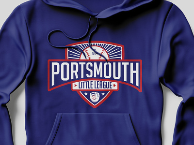 Portsmouth Little League Concept Design adobe illustrator basball baseball logo graphic design logo sports sports logo typography uniform design vector