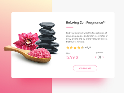 Daily UI 002 - Product Card [Zen Theme] card daily ui day 002 e commerce flower fragnance product product page zen
