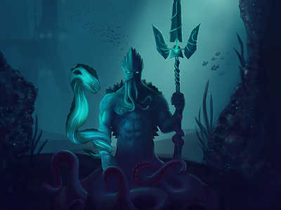 Guardian of the Deep Seas guardian illustration monster sea water