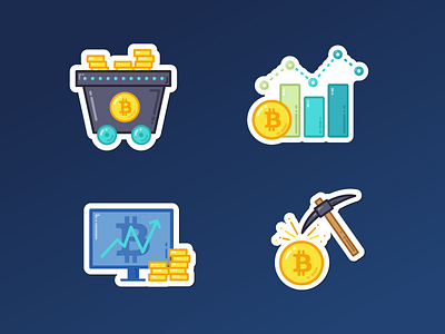 Crypto Stickers bitcoin chart crypto cryptocurrency flat stickers