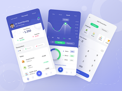 Money Management App app design finance app income mobile app money money app money management moneysaver transaction ui ux