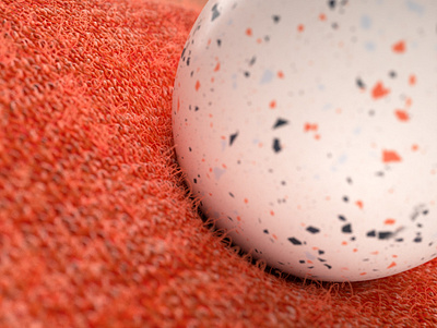 Cushion Detail art cinema 4d design fibres motion design orange redshift3d terazzo wool