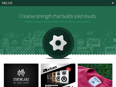 Pixel Flex Website Launch green launch portfolio responsive website