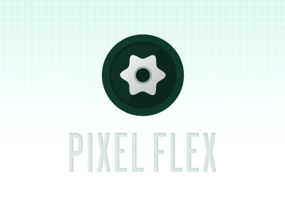 Pixel Flex Logo branding flex garage gothic logo spinlock weights