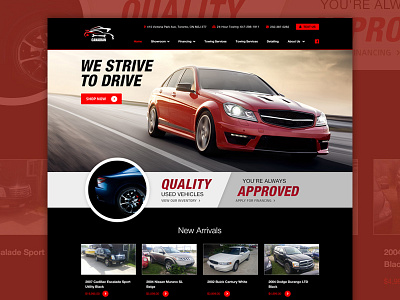 Auto Website Interface #1 auto cars clean dealer interface layout ui web design website