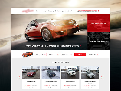 Auto Website Interface #2 auto cars clean dealer design interface layout ui web website