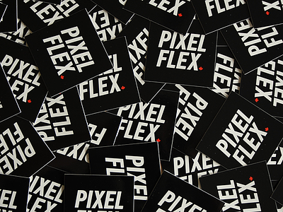 Pixel Flex – Stickers branding identity stickers wordmark