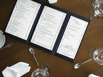 Dining Menu – Bigwin Island culinary dining food foodie graphic design print menu muskoka restaurant