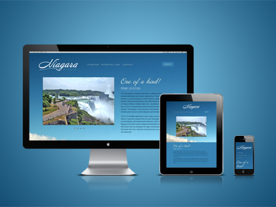 Niagara Estate (responsive*) blue niagara responsive sky web design website
