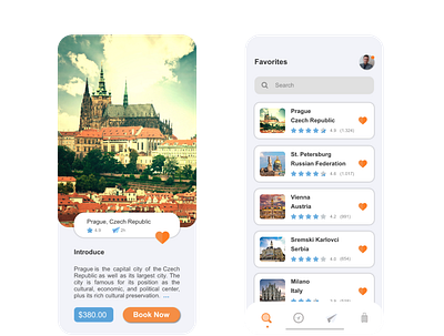 booking app app design illustration