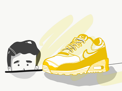 Sneaker head 😅 air boy covid doodle illustration nike shoe sneaker