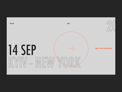 Banner / New Destination Wizzair design typography ui web website