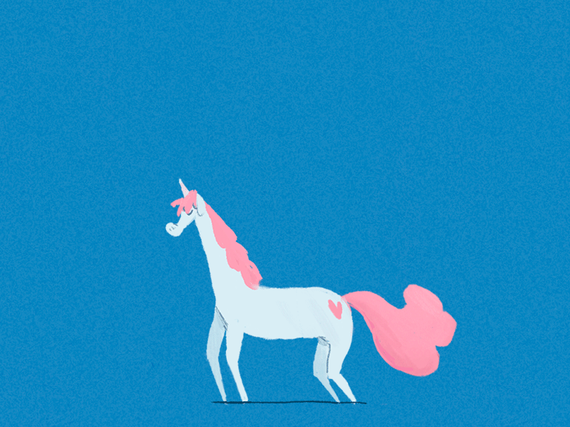 Happy Unicorn animated gif animation character cute digital happy hopping joy joyful unicorn