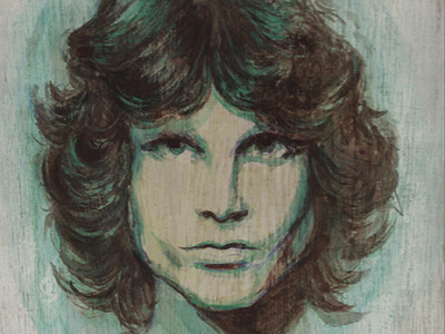 Lizard King acrylic jim morrison lizard king painting portrait the doors