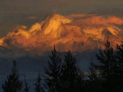 Mt. Baker digital painting mountain mt. baker