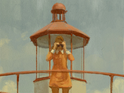 Suzy digital painting illistration moonrise kingdom movie suzy bishop wes anderson