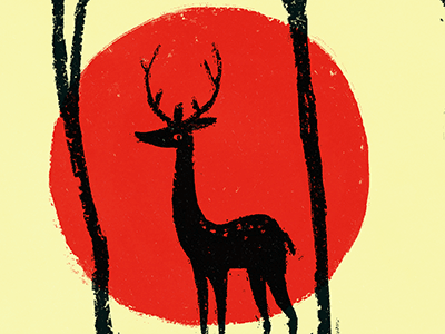 Deer deer digital illustration painting