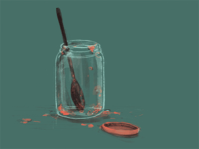 Jam Jar drawing illustration jam jar strawberry