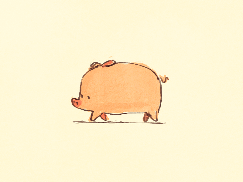 Run Piggie animated gif animated loop animation cute animation cute pig piggie run ryn animation year of the pig