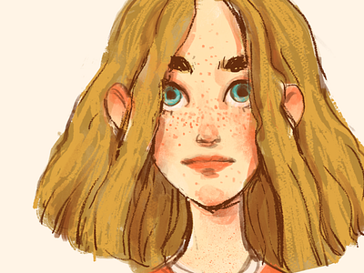 Petra freckles girl character girl illustration illustration