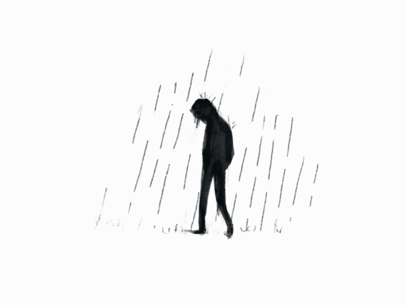 Heavy Rain animation depressed gif animated heavy rainy day sad walk animation