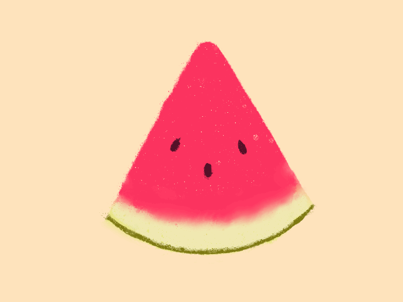 Watermelon animated gif animated gifs cute fruit illustration ipadpro ipadproart procreate sticker summer watermelon