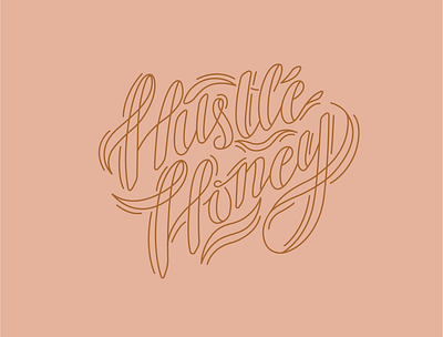 Hustle Honey design handlettering illustration type design typography