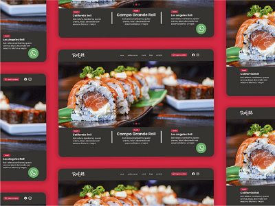 Refill Santa Cruz Home Page branding design home restaurant sushi ui website