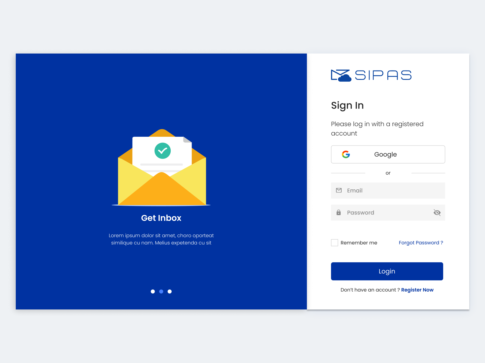 Dashboard Login Page by Fani Fadil on Dribbble