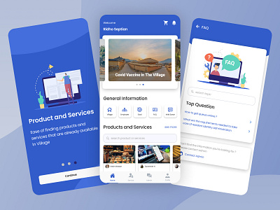 Mobile Product and Services app clean dashboard design illustration inbox minimalize mobile product service ui ux village
