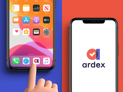 Loader Animation – Ardex Healthcare Branding 3d hand branding hand rig icon loader animation logo animation logo design minimalist logo motion shape animation