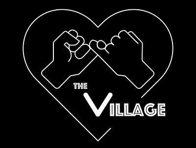 The Village Logo branding graphic design logo print design