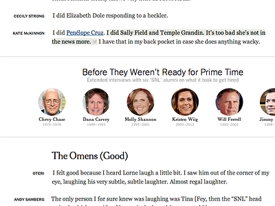 The God of ‘SNL’ Will See You Now editorial design news nytimes responsive