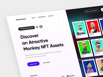 Monkey Face - NFT Marketplace 🐵 by Rasyid Shadiq for Nija Works on Dribbble