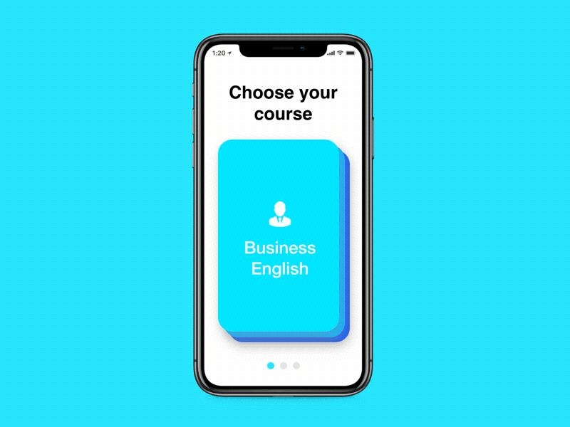 iPhone Cards Animation for Pathfinder English School