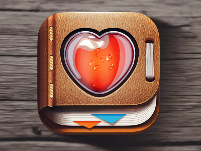 Book of health "remedy" book health heart icon ios leather northwood remedy